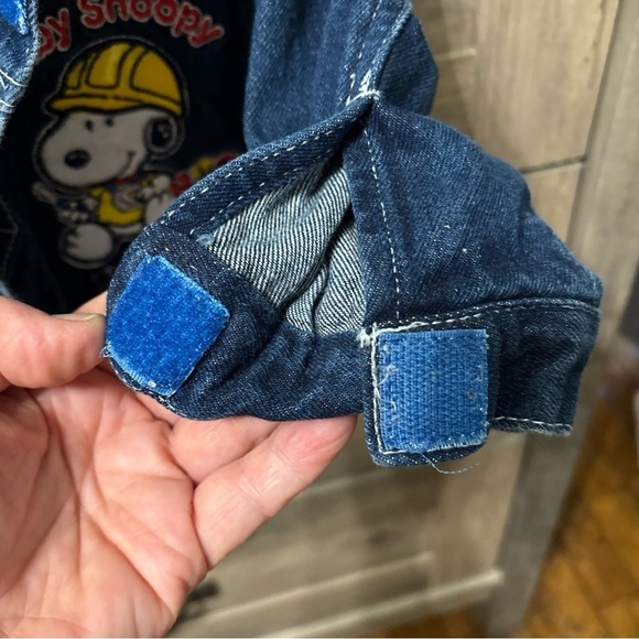 VINTAGE PRE OWNED PEANUTS BABY SNOOPY CONSTRUCTION DENIM JACKET 18 MONTHS - Picture 7 of 16